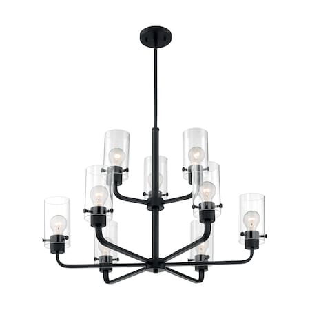 Nuvo Fixture, Chandelier, 9-Lght, Incandescent, 60W, 120V, A19, Medium Base, Bulb Watts: 60 60/7279